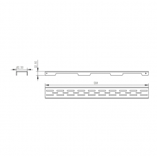 Решітка для лінійного трапу Qtap Grate FD600